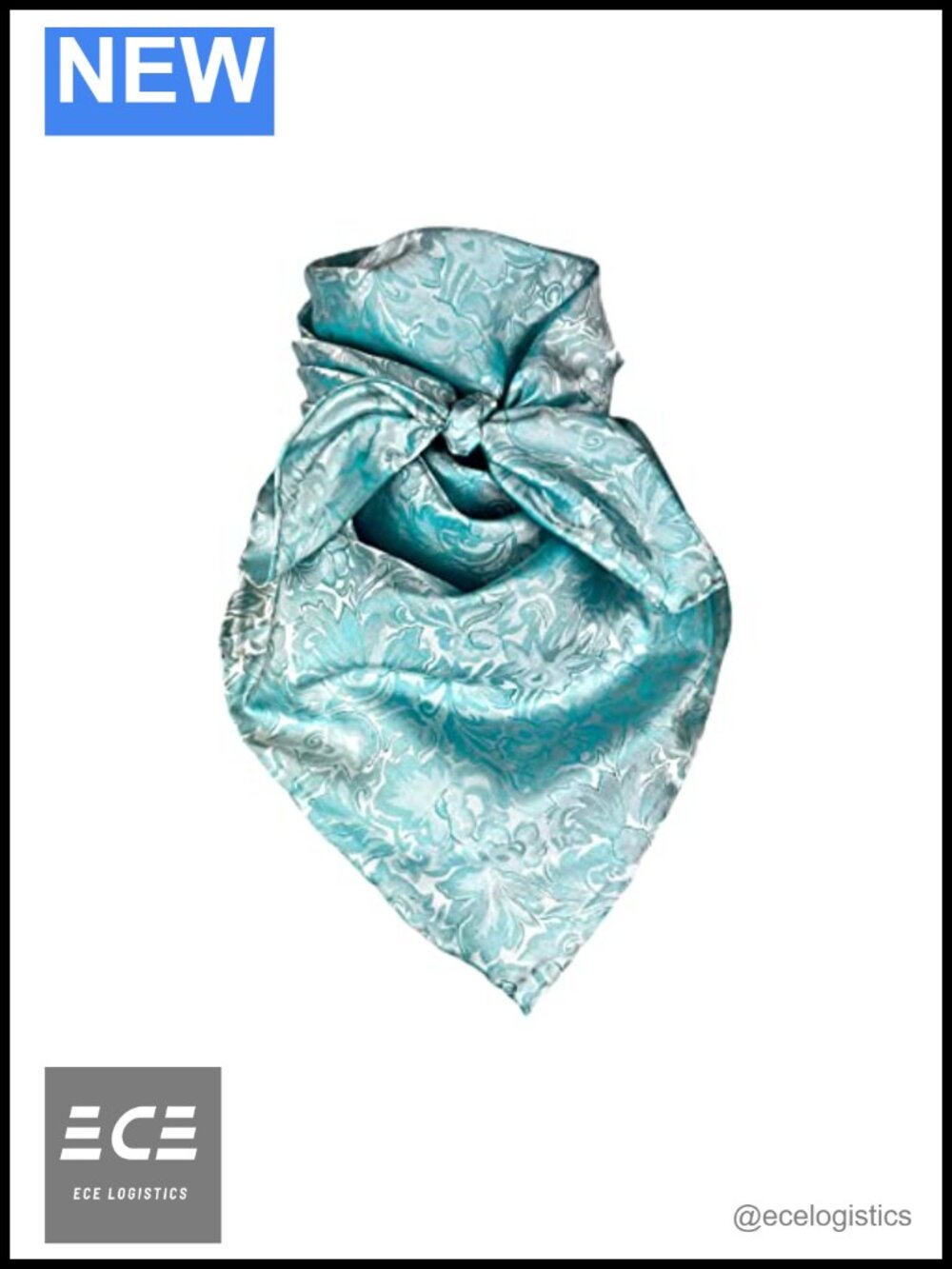 100% Silk Jacquard Western Wild Rag Cowboy Scarf 34 inch